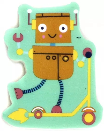 картинка Ластик, 35*23*8 мм, ассорти, термопластичная резина, фигурный, "Robot", Mazari, M-6834 от магазина Альфанит в Кунгуре
