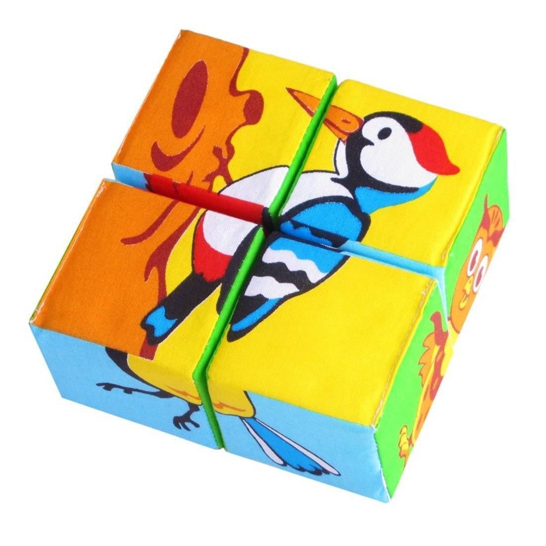 картинка Кубики мягкие, 4 шт, "Птицы", Мякиши, 688 от магазина Альфанит в Кунгуре