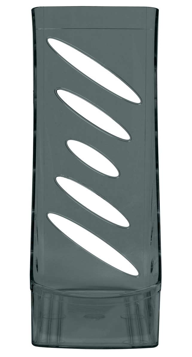 картинка Лоток для бумаг вертикальный 1 отдел, 260*245*110 мм, пластик, черный тонированный, "Тропик", СТАММ, ЛТВ-31110 от магазина Альфанит в Кунгуре