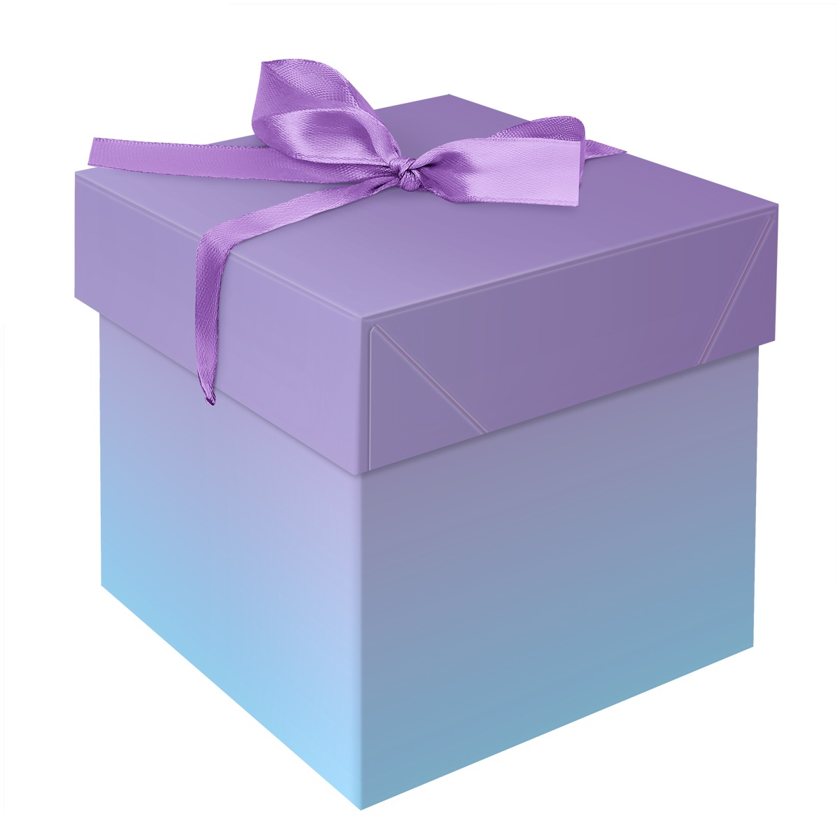 картинка Коробка подарочная квадратная складная, 15*15*15 см, "Duotone. Blue-Lilac gradient", MESHU, MS_54174 от магазина Альфанит в Кунгуре