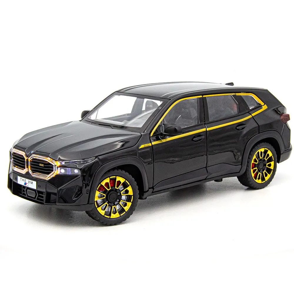 картинка Машина, 22 см, инерция, свет, звук, металл, черный, 1:24, "BMW XM", Die-Cast от магазина Альфанит в Кунгуре