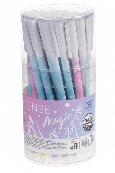 картинка Ручка гелевая стираемая, 0,6 мм, синяя, корп. ассорти, "Sense Magic", Hatber, GP_065485 от магазина Альфанит в Кунгуре
