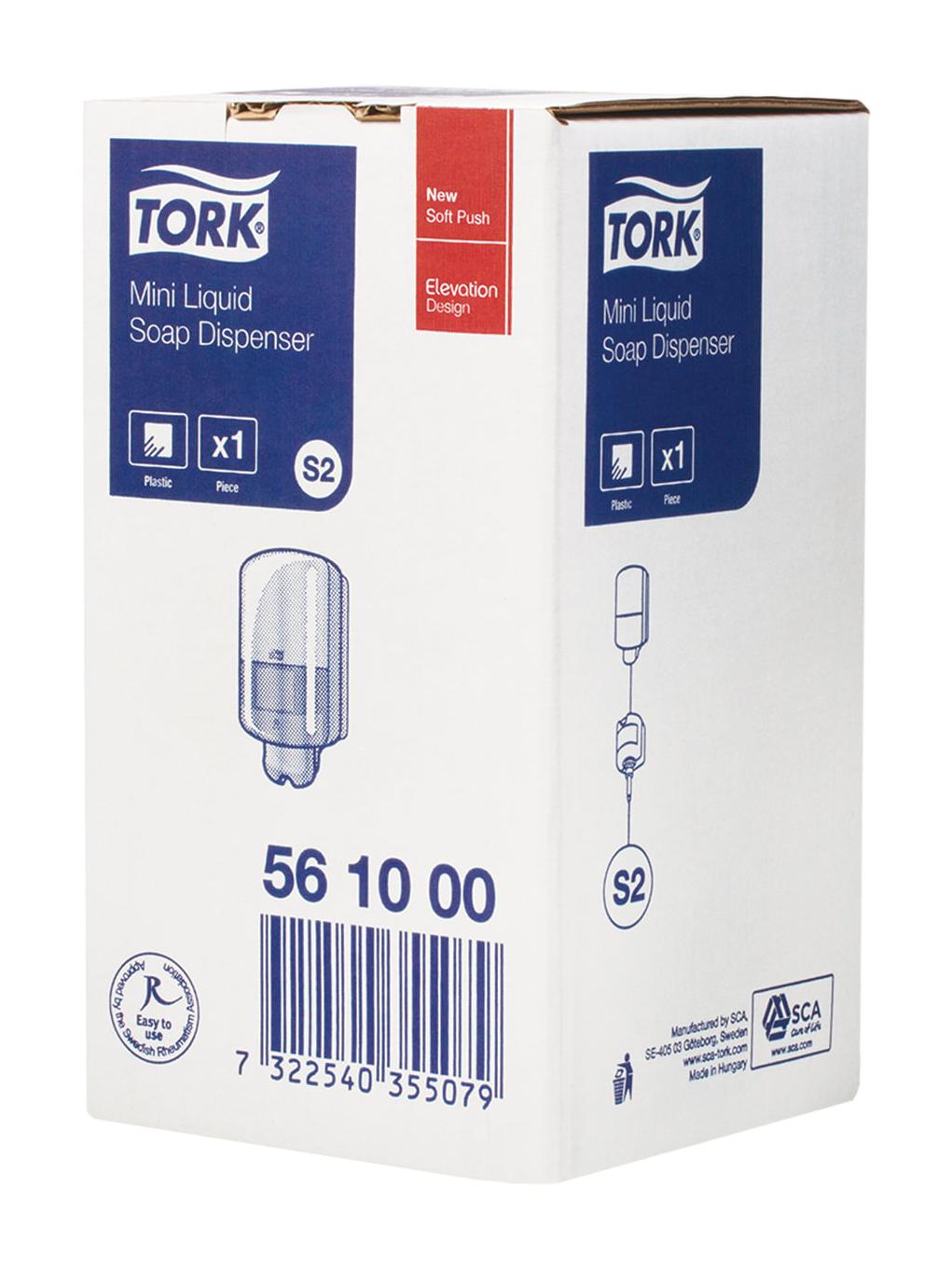 картинка Диспенсер, для жидкого мыла, 500 мл, наливной, белый, TORK, 561000 от магазина Альфанит в Кунгуре