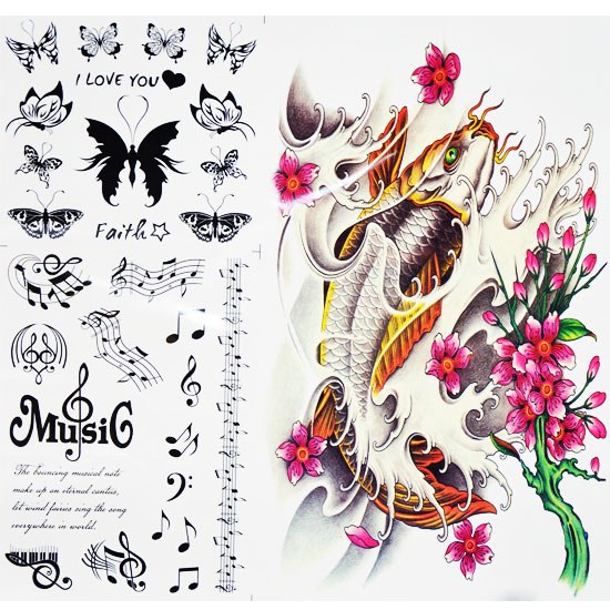 картинка Татуировки переводные, 31*24,5 см, 1450903 от магазина Альфанит в Кунгуре