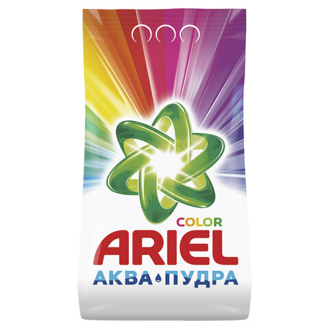 картинка Порошок стиральный 3 кг, пакет, автомат, "Color", Ariel от магазина Альфанит в Кунгуре