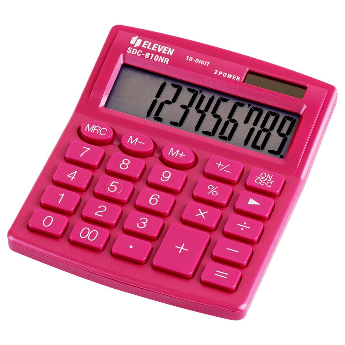 картинка Калькулятор настольный, 10 разрядов, 12,7*10,5*2 см, двойное питание, розовый, "SDC-810NR-PK", Eleven, 328904, DC-446 от магазина Альфанит в Кунгуре