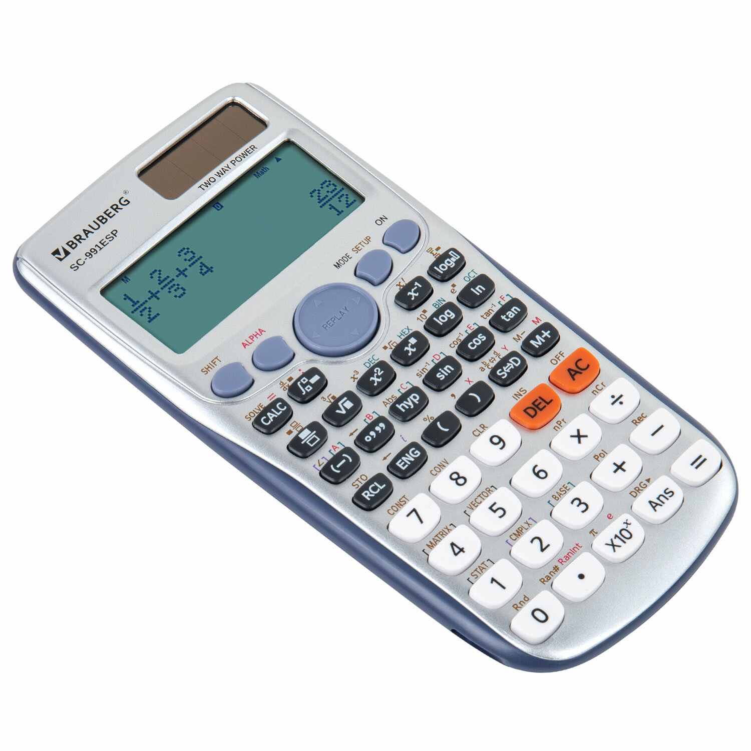 картинка Калькулятор инженерный, 12 разрядов, 16,5*8,4 см, двойное питание, 417 функций, "SC-991ESP", BRAUBERG, 271725 от магазина Альфанит в Кунгуре
