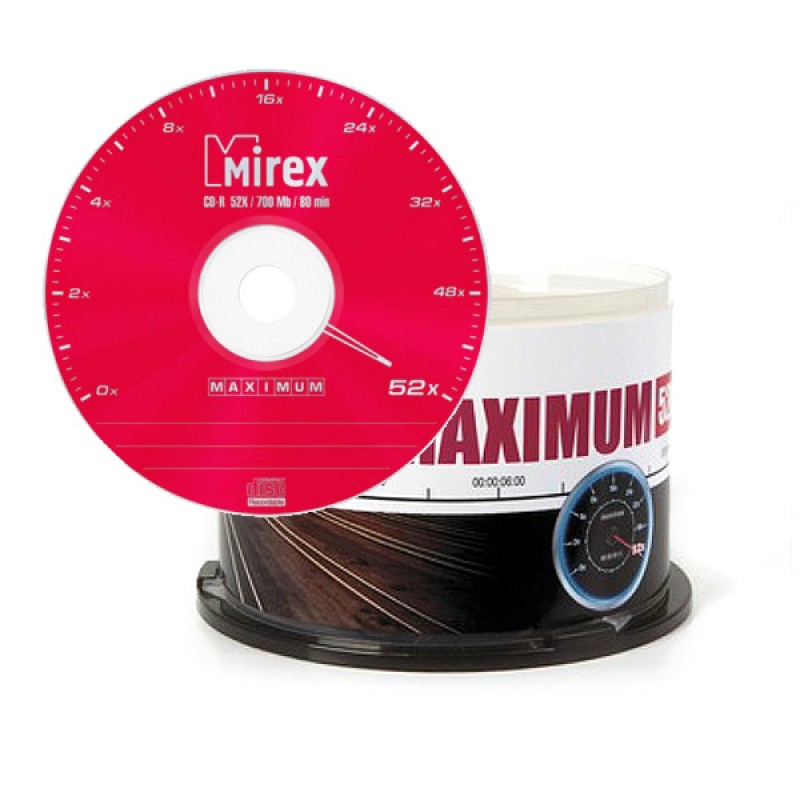 картинка Диски CD-R Mirex Maximum, 50 шт, 52x, бокс от магазина Альфанит в Кунгуре