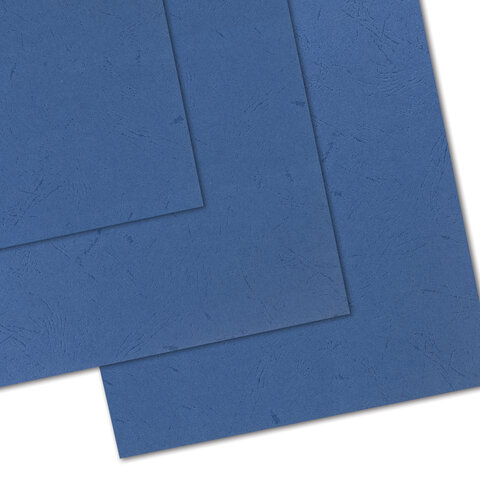 картинка Обложки для переплета 100 шт, А4, 230 г/м2, картон, синий, тиснение под кожу, BRAUBERG, 530836 от магазина Альфанит в Кунгуре