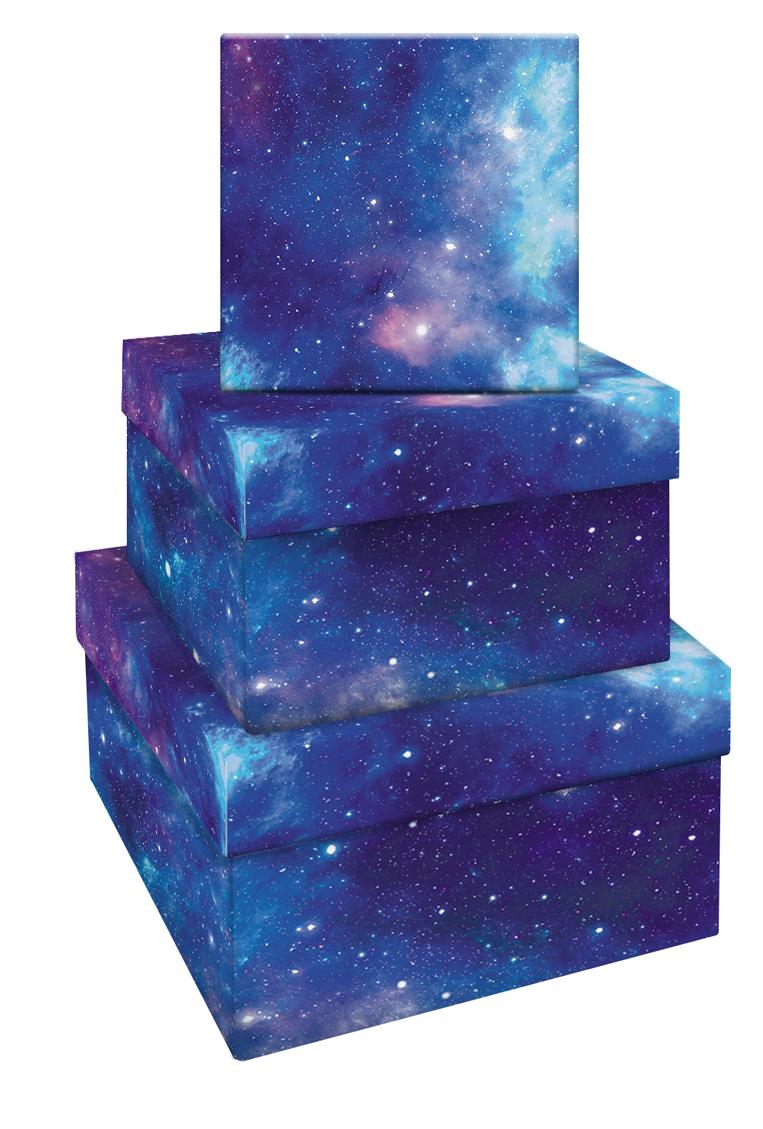 картинка Набор коробок подарочных квадратных 3 шт, "В глубинах космоса", MESHU, MS_53746 от магазина Альфанит в Кунгуре