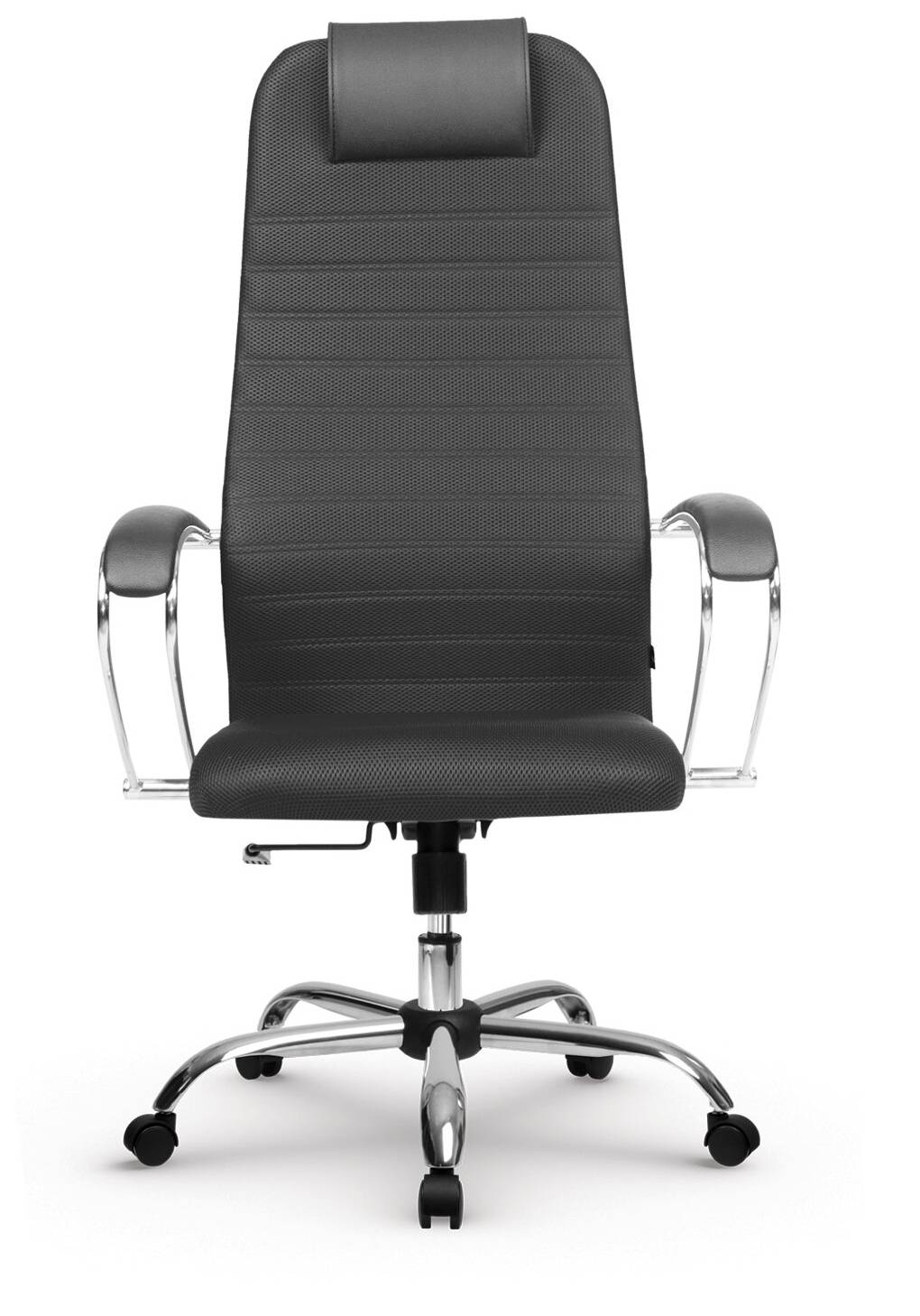 картинка Кресло офисное МЕТТА "SU-B-10", до 120 кг, ткань/сетка/экокожа, черный, 532437 от магазина Альфанит в Кунгуре