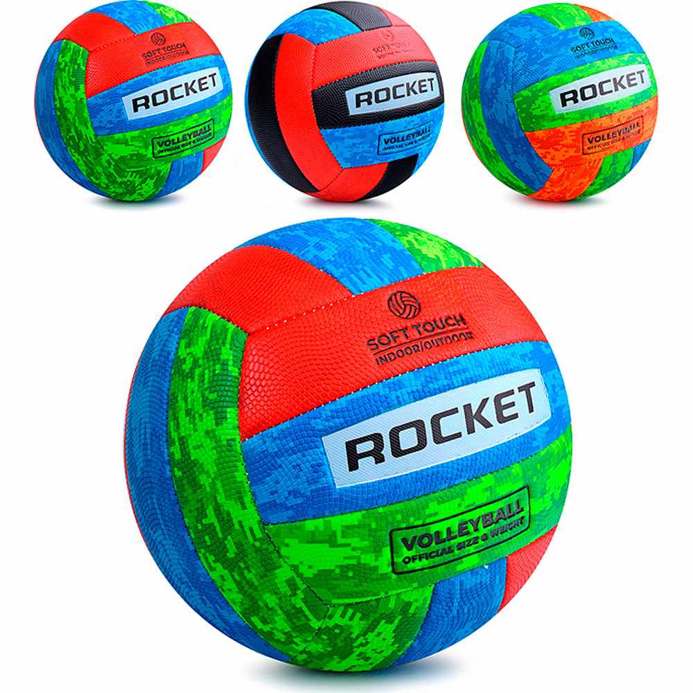 картинка Мяч волейбольный, размер 5, ПВХ, ассорти, Rocket, R0147, 10491024 от магазина Альфанит в Кунгуре