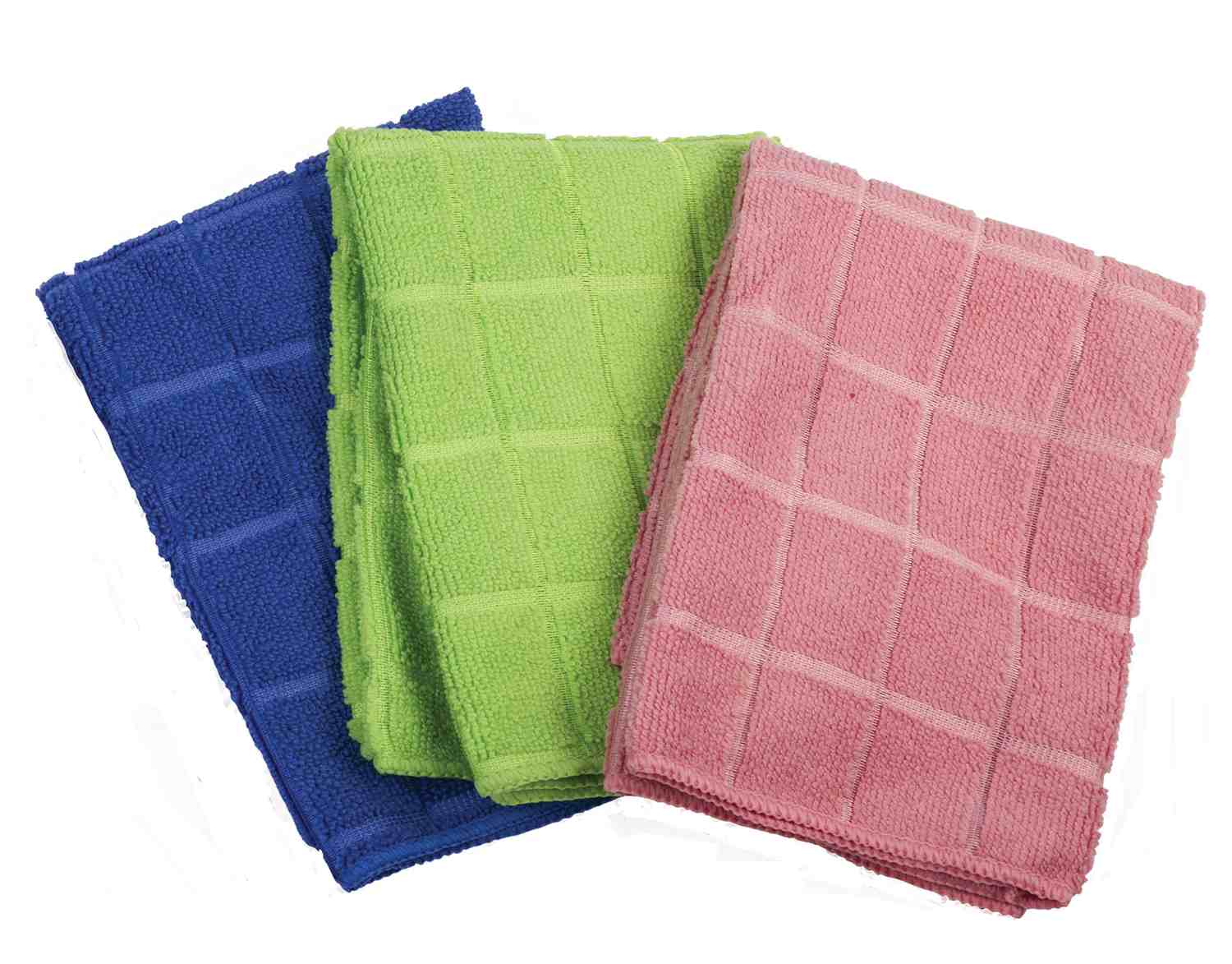 картинка Салфетки из микрофибры, 6 шт, 40*40 см, 220 г/м2, ассорти, универсальные, Любаша, 603951 от магазина Альфанит в Кунгуре