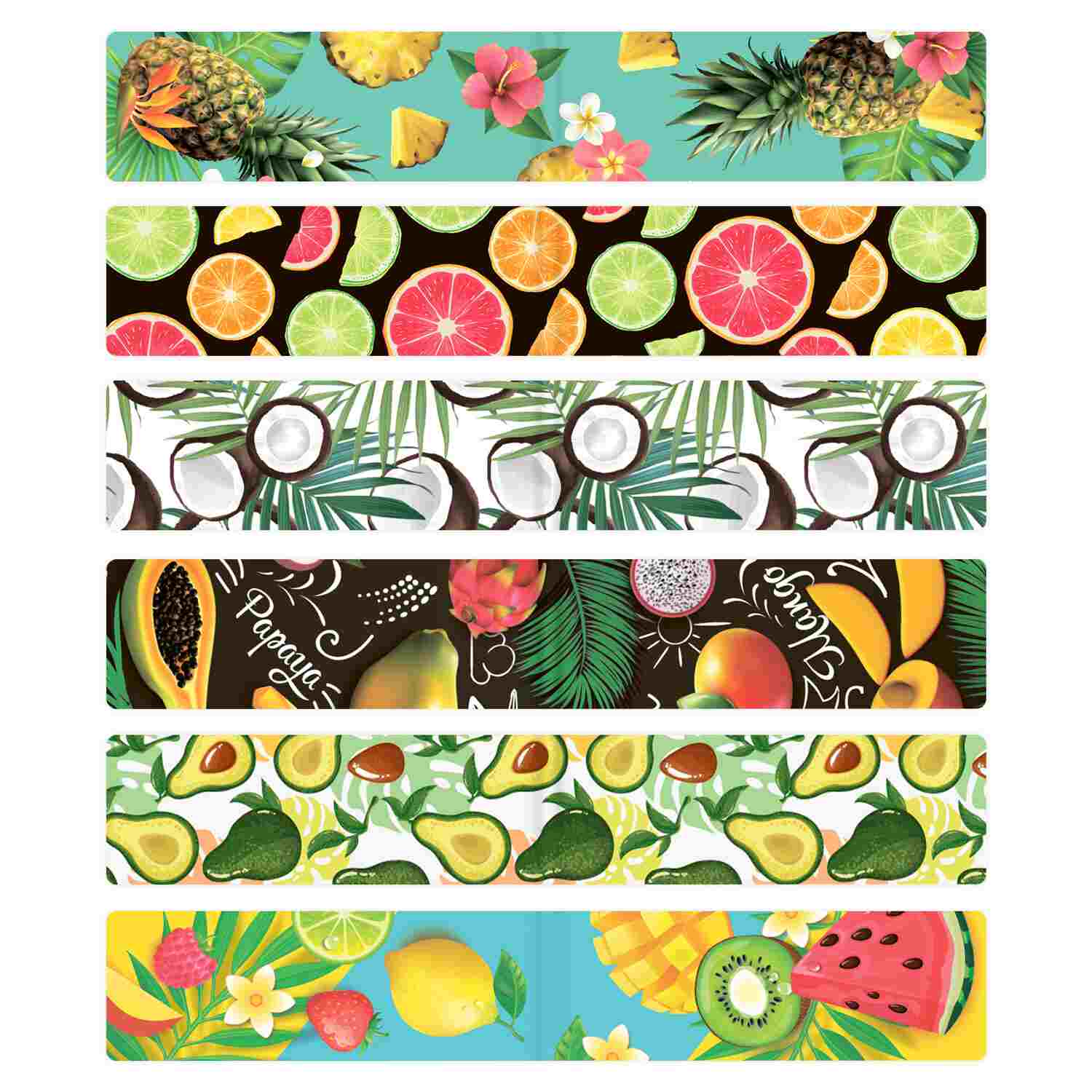 картинка Набор закладок магнитных, 12 шт, 60*20 мм, ассорти, "Fruits", BRAUBERG, 113173 от магазина Альфанит в Кунгуре