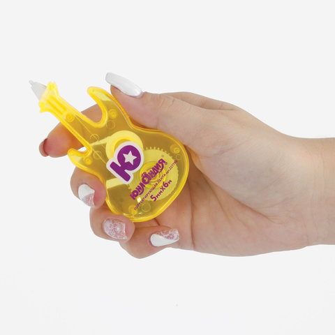 картинка Корректирующая лента, 5мм*6м, желтый корпус, "ГИТАРА", Юнландия, 227798 от магазина Альфанит в Кунгуре