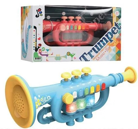 картинка Игрушка музыкальная, 16,7*11,5*29,5 см, звук, на батарейках, в коробке, "Труба", 6806E от магазина Альфанит в Кунгуре
