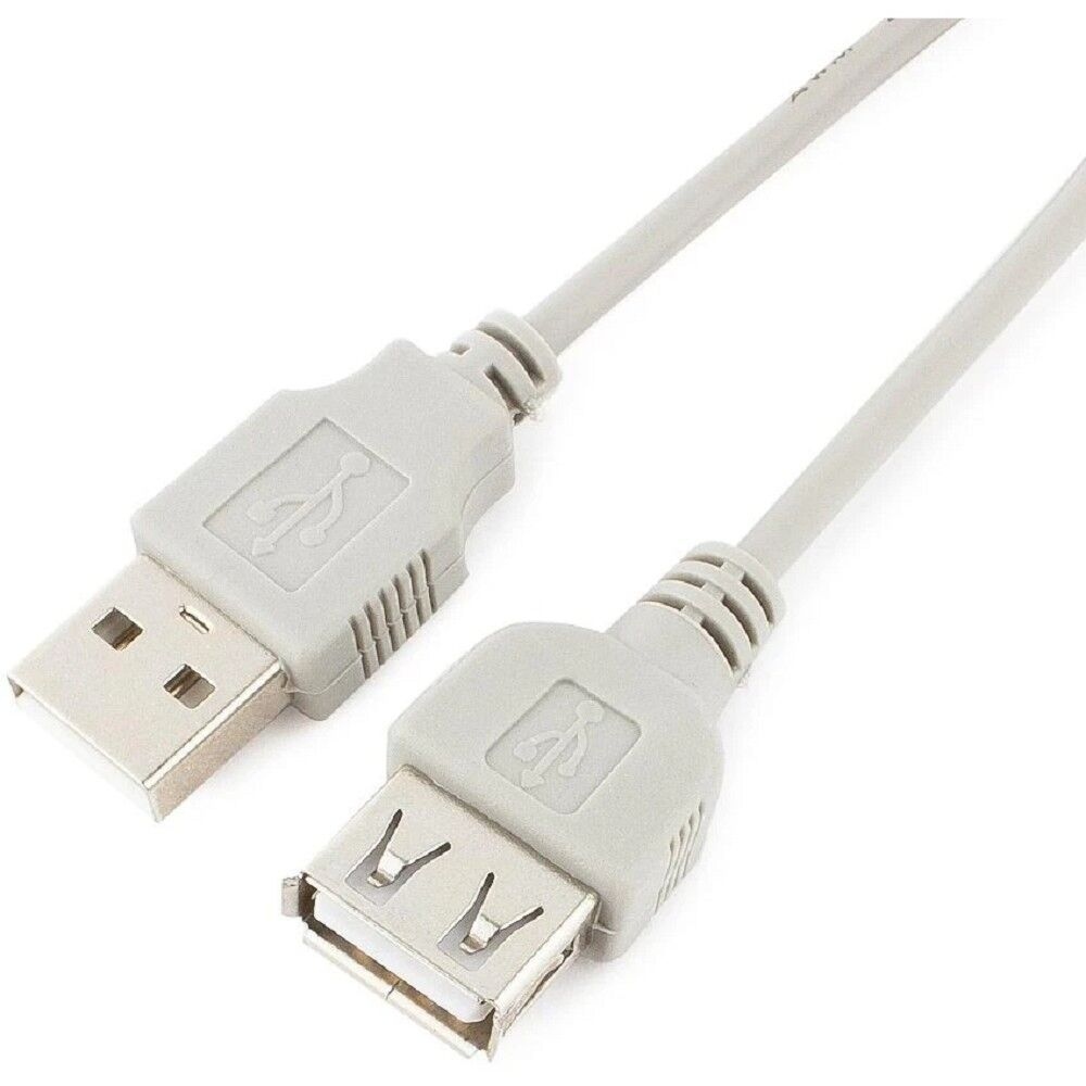 картинка Кабель удлинитель Cablexpert USB 2.0 AM — USB 2.0 AF, 1,8 м, серый, медь, CC-USB2-AMAF-6-N от магазина Альфанит в Кунгуре