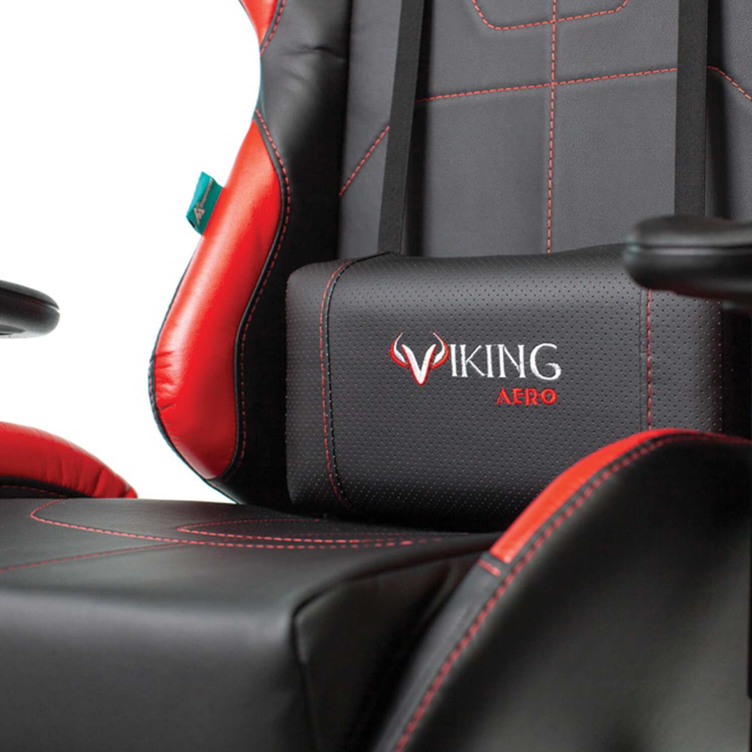 картинка Кресло игровое "Zombie VIKING 5 AERO", экокожа, черный/красный, две подушки, 1216368 от магазина Альфанит в Кунгуре