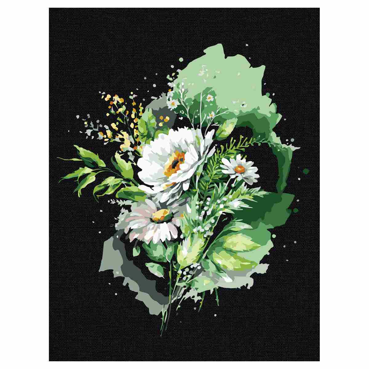 картинка Картина по номерам, 30*40 см, на черном холсте, "Цветы", Три совы, КХп_48143 от магазина Альфанит в Кунгуре