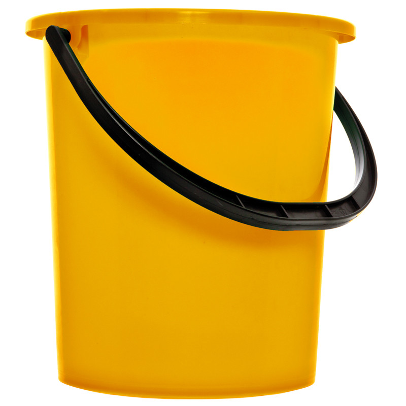 картинка Ведро 9 л, желтое, пластик, пищевое, мерная шкала, OfficeClean, 299879 от магазина Альфанит в Кунгуре