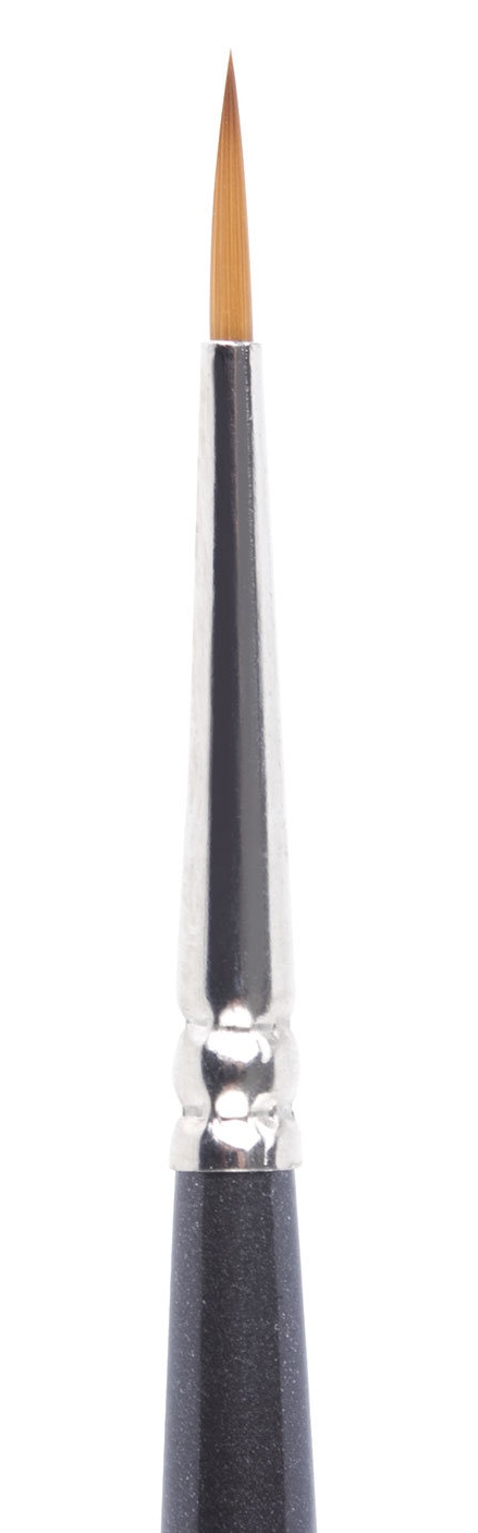 картинка Кисть художественная № 0, колонок (имитация), круглая, короткая ручка, BRAUBERG, 200685 от магазина Альфанит в Кунгуре