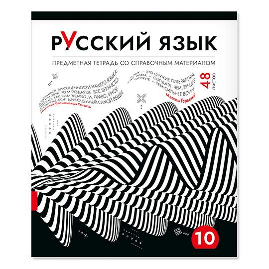 картинка Тетрадь предметная 48 л, А5, линия, "Абстракция. Русский язык", ПЗБМ, 024710 от магазина Альфанит в Кунгуре