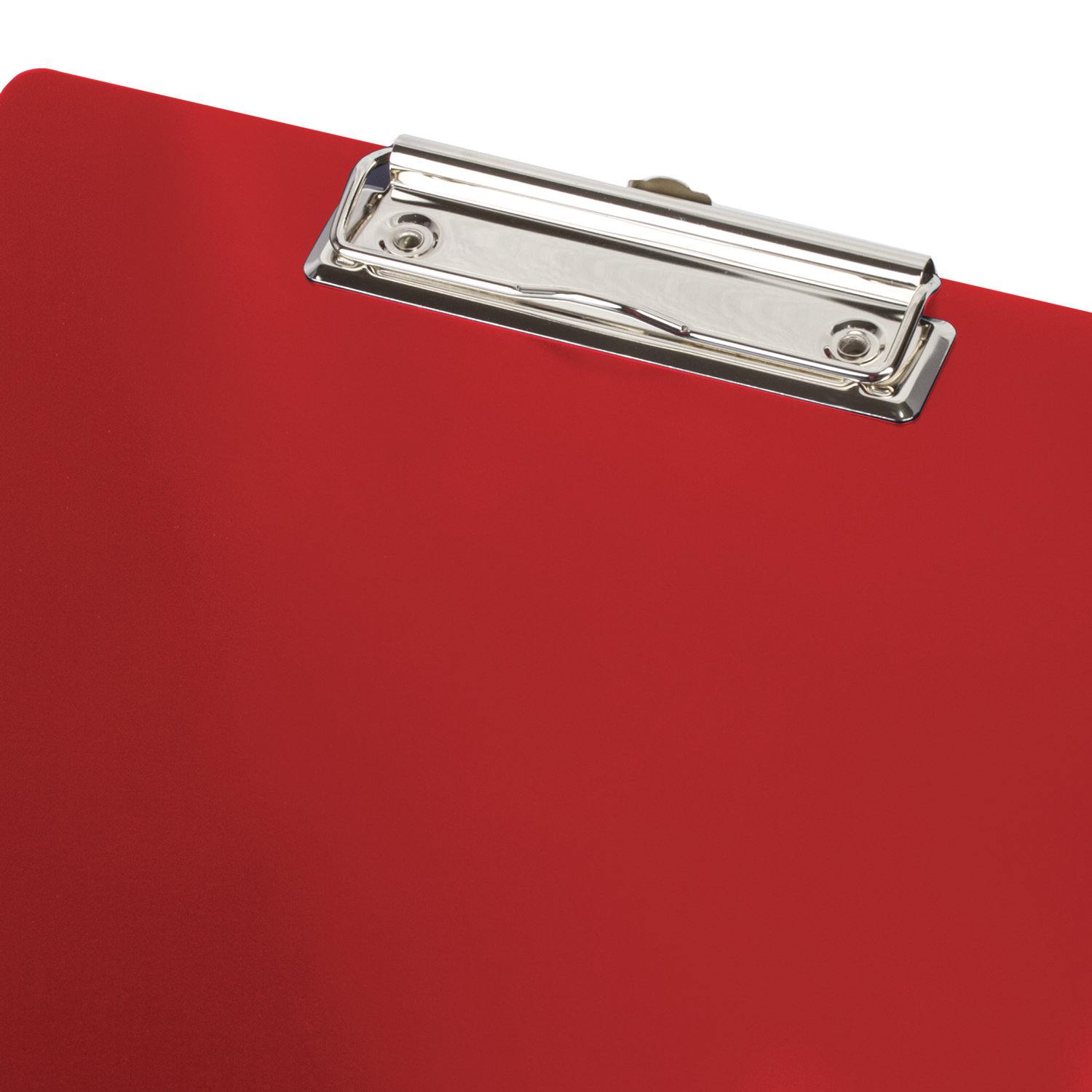 картинка Доска-планшет с верхним прижимом, А4, пластик, красный, "Contract", BRAUBERG, 228681 от магазина Альфанит в Кунгуре