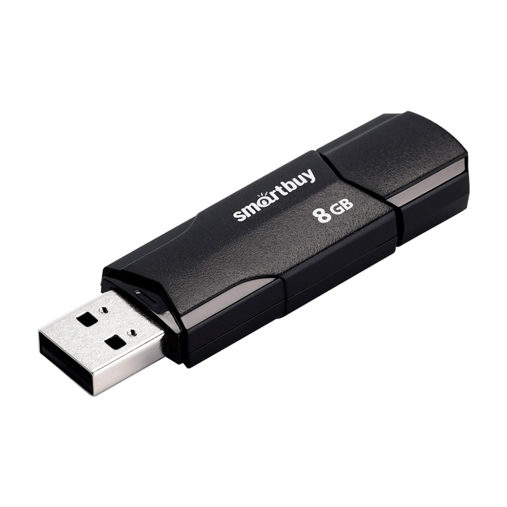 картинка Флеш-диск SmartBuy 8 GB USB 2.0, Clue, черный, SB8GBCLU-K от магазина Альфанит в Кунгуре