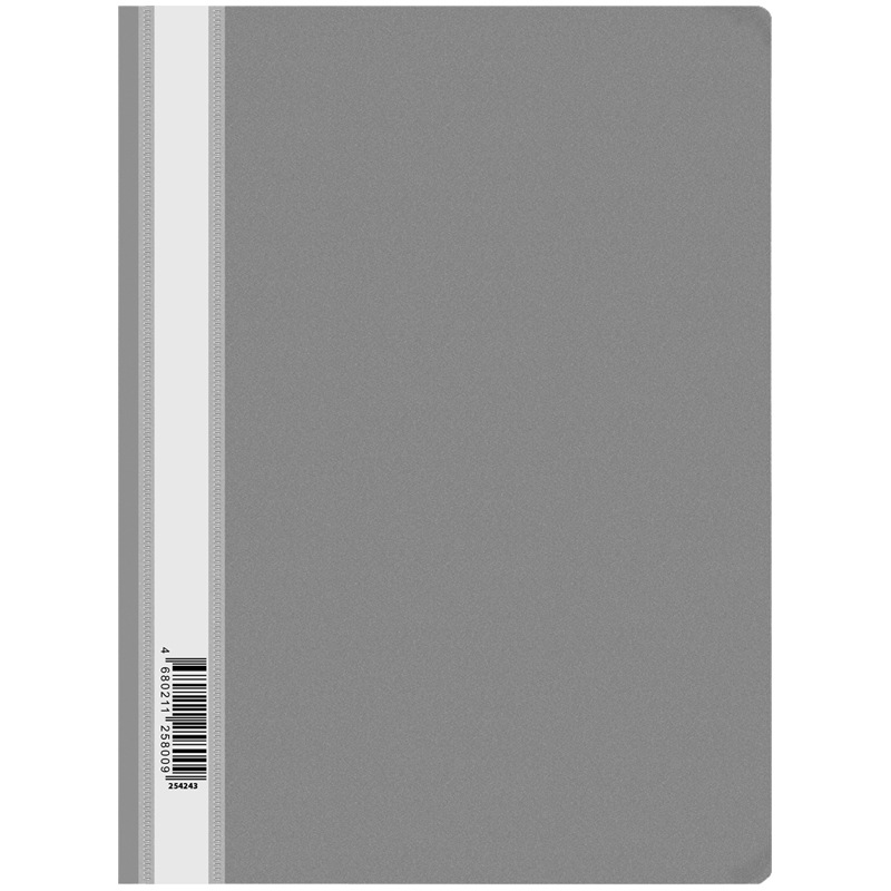 картинка Папка-скоросшиватель с прозрачным верхом, А4, 120 мкм, серый, OfficeSpace, Fms16-8_11694/ 254243 от магазина Альфанит в Кунгуре