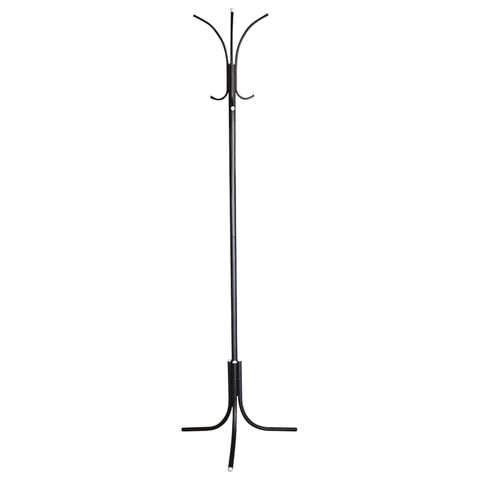 картинка Вешалка-стойка, 1,87 м, крестовина, 3 крючка, металл, черная, "SHT-CR330", В1-58 от магазина Альфанит в Кунгуре