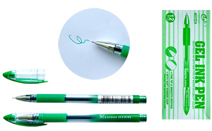 картинка Ручка гелевая, 0,5 мм, зеленая, "Реферанс", Tianjiao, 501TZB от магазина Альфанит в Кунгуре