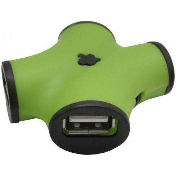 картинка Разветвитель CBR CH-100 Green, USB 2.0, 4 порта, зеленый от магазина Альфанит в Кунгуре