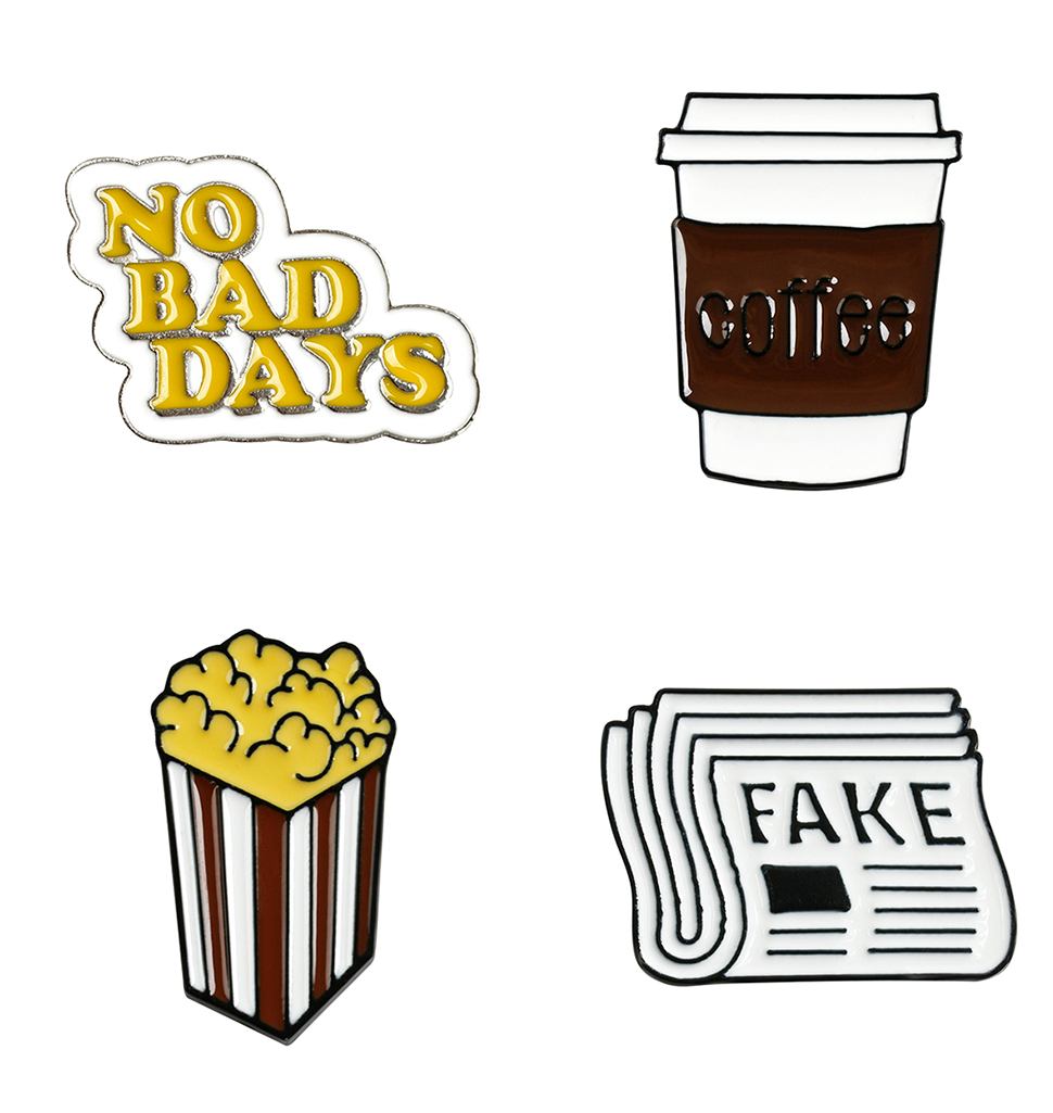 картинка Набор значков, 4 шт, металл, "No bad days", MESHU, MS_53652 от магазина Альфанит в Кунгуре