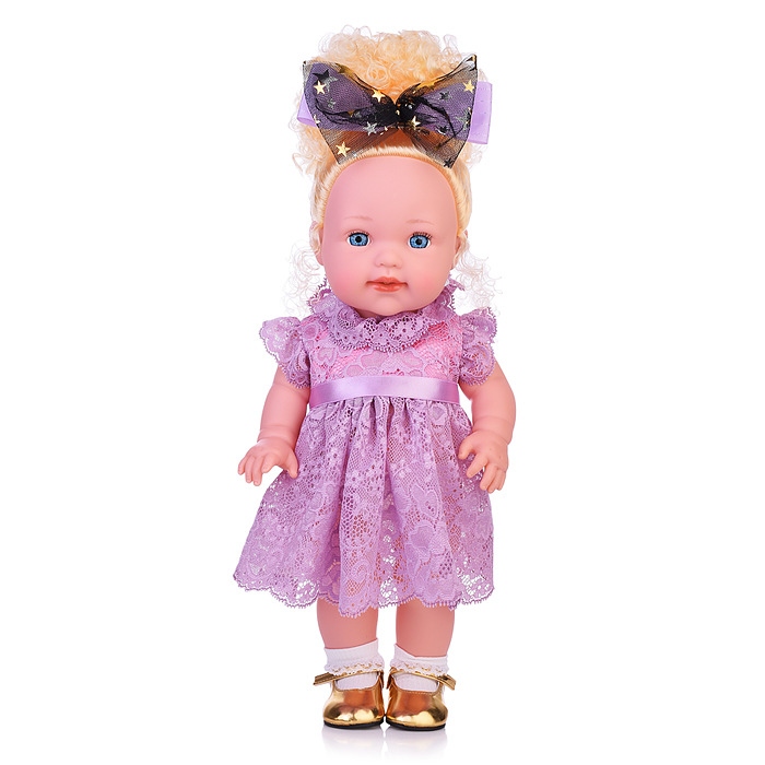 картинка Кукла, 35 см, с аксессуарами, звук, сиреневый, в коробке, "Камилла", A678A от магазина Альфанит в Кунгуре