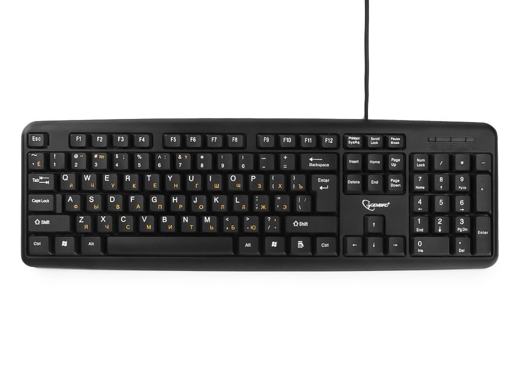 картинка Клавиатура проводная Gembird 8320UXL-BL, USB, черный от магазина Альфанит в Кунгуре