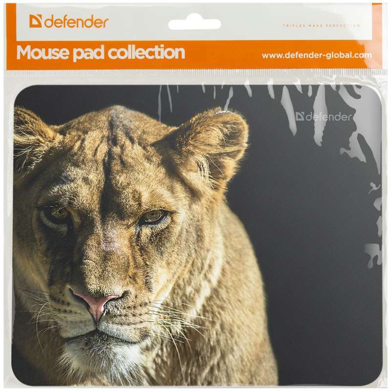 картинка Коврик для мыши Defender "Wild Animals", 220*180*2 мм, ткань/резина, 8 видов, 50803 от магазина Альфанит в Кунгуре