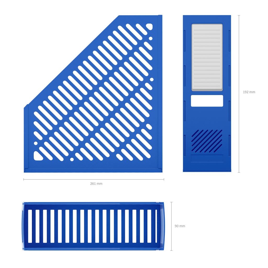 картинка Лоток для бумаг вертикальный 1 отдел, пластик, синий, сборный, "Classic", Erich Krause, 55575 от магазина Альфанит в Кунгуре