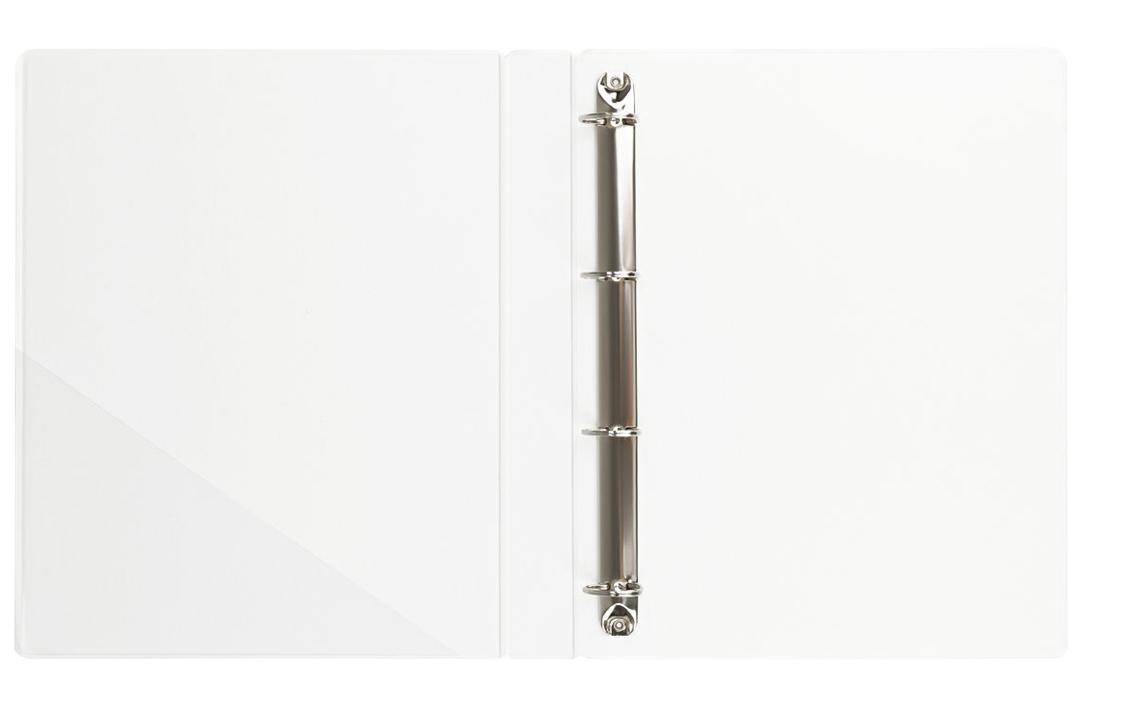 картинка Папка на 4-х кольцах, А4, корешок 35 мм, ПВХ, белый, с карманом, OfficeSpace, 356655 от магазина Альфанит в Кунгуре