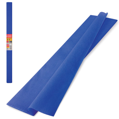 картинка Бумага гофрированная, 50*250 см, 1 л, 1 цв, 32 г/м2, синий, BRAUBERG, 126535 от магазина Альфанит в Кунгуре