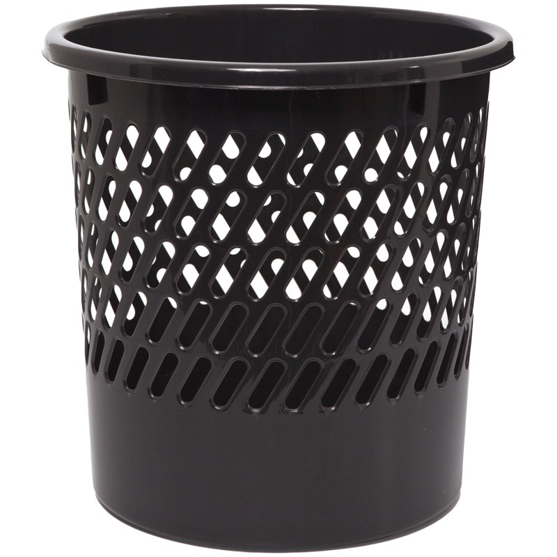 картинка Корзина для мусора 11 л, пластик, черный, сетчатая, OfficeClean, 299873 от магазина Альфанит в Кунгуре