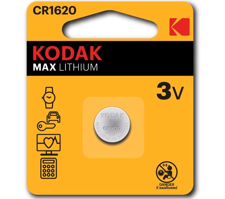 картинка Батарейка CR 1620 круглая, 1*BI, Kodak 3V Max от магазина Альфанит в Кунгуре