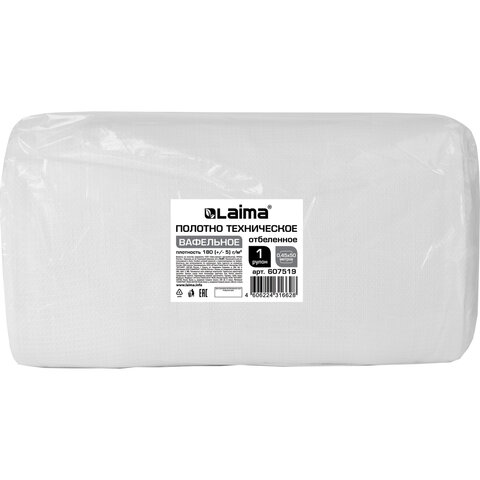 картинка Полотно холстопрошивочное, 0,75*50 м, 170 г/м2, хлопок, вафельное, "Стандарт", LAIMA, 607519 от магазина Альфанит в Кунгуре