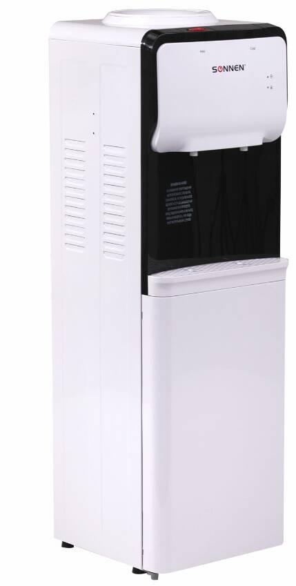 картинка Кулер для воды, напольный, 2 крана, белый, нагрев/охлаждение компрессор, SONNEN FSC-02S, 455415 от магазина Альфанит в Кунгуре