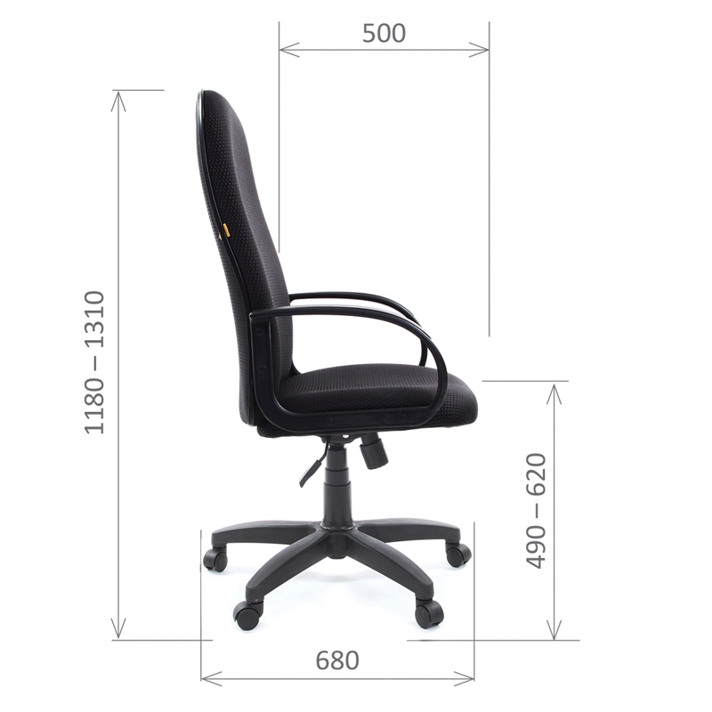 картинка Кресло офисное CHAIRMAN "279", черный, высокая спинка, с подлокотниками, 531305, JP-15-2, 1138105 от магазина Альфанит в Кунгуре