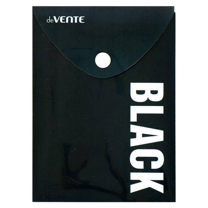 картинка Папка-конверт на кнопке, А6, 150 мкм, "Black", deVente, 3071519 от магазина Альфанит в Кунгуре