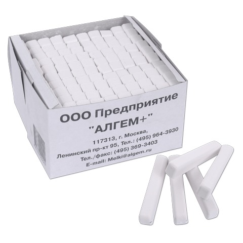 картинка Мел белый, 100 шт, квадратный, в коробке, АЛГЕМ, мшб-100 от магазина Альфанит в Кунгуре