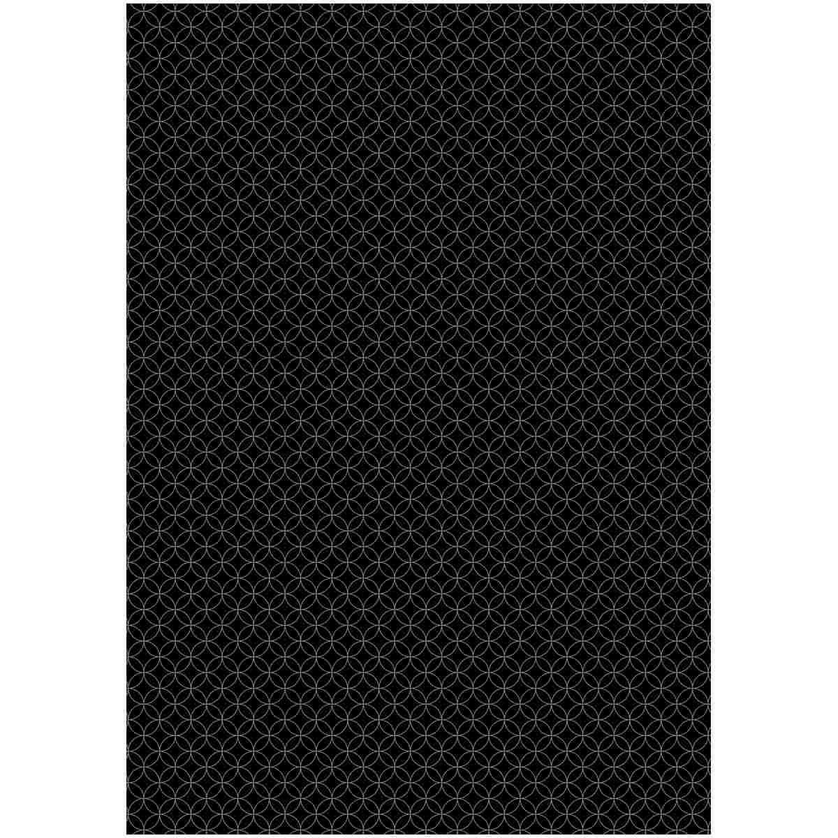 картинка Бумага упаковочная глянцевая, 70*100 см, 80 г/м2, "Pattern on black", MESHU, MS_53487 от магазина Альфанит в Кунгуре