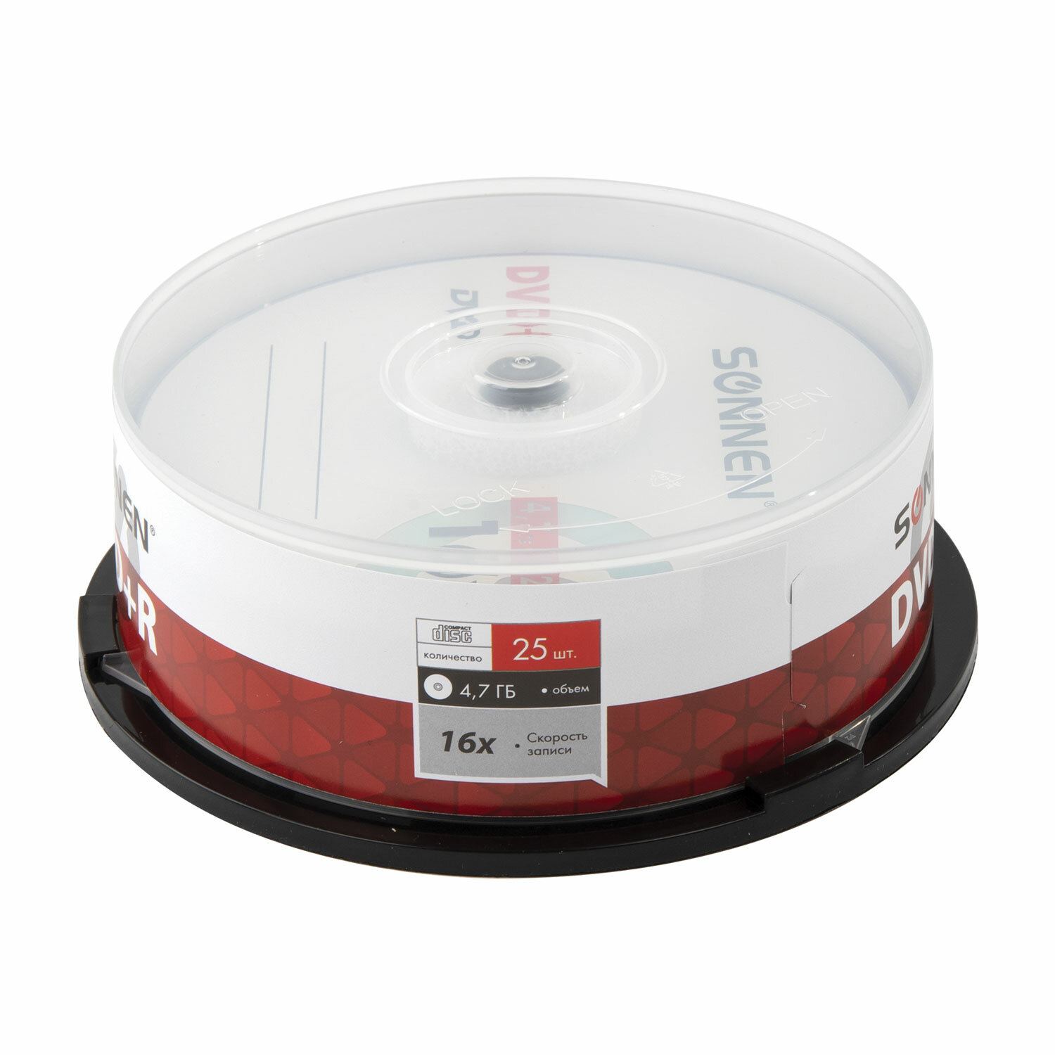 картинка Диски DVD+R SONNEN, 25 шт, 4,7 Gb, 16x, упаковка на шпиле, 513532 от магазина Альфанит в Кунгуре