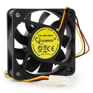 картинка Вентилятор 60мм Gembird D6015SM-3 (60x60x15, втулка, 3 pin, провод 25 см) от магазина Альфанит в Кунгуре