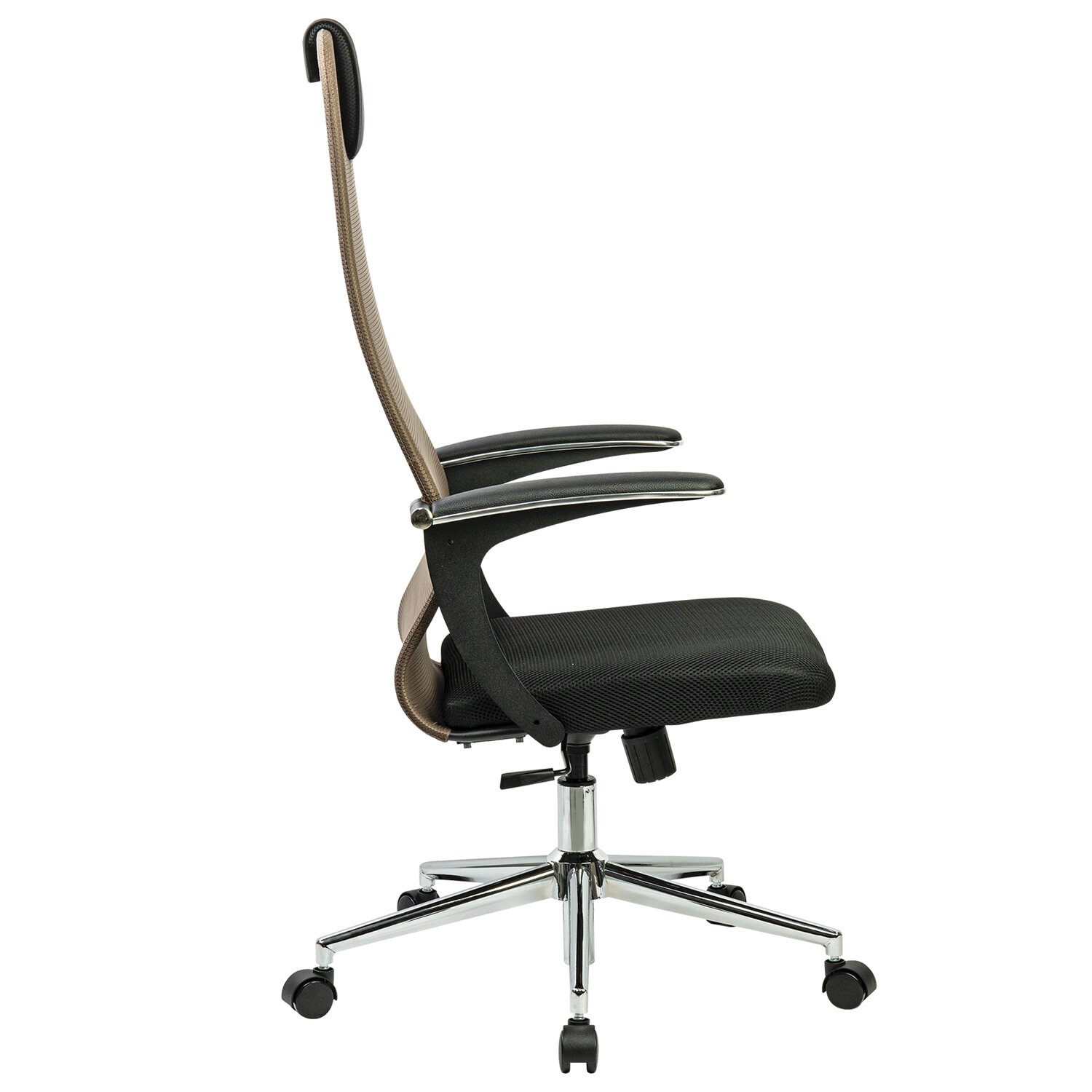 картинка Кресло офисное BRABIX "Ultimate EX-801", ткань/сетка, черный/коричневый, 532920 от магазина Альфанит в Кунгуре
